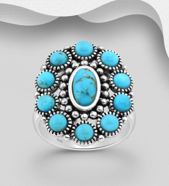 Dallas Sky Blue Turquoise Ring