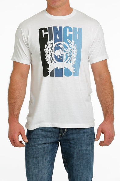 Cinch Men's Ombre Logo Tee - White