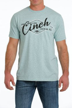 Men's Cinch Lead This Life Tee -Heather Teal