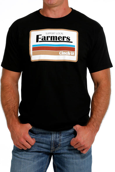 Cinch Men's Support Local Farmers Tee - Black