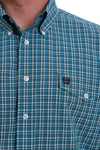 Cinch Mens Green Double Pocket L/S Shirt