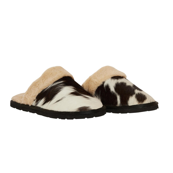 Hannah Cowhide Scuff Slipper