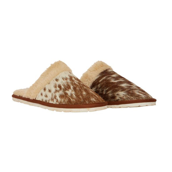 Hannah Cowhide Scuff Slipper