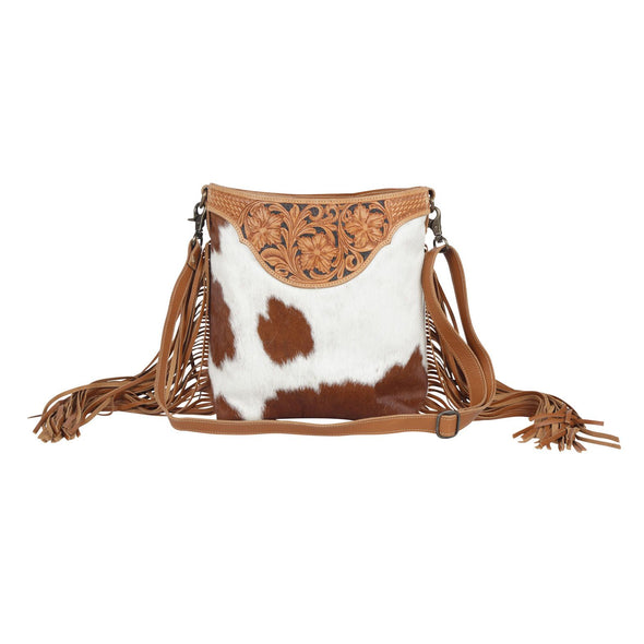 Raw Umber Hand-Tooled Bag by Myra Bags