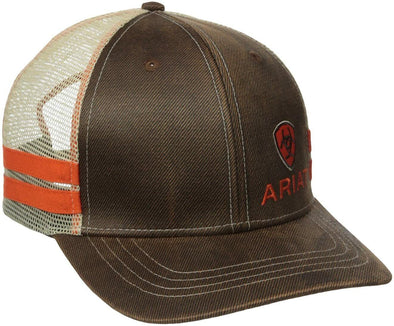 Ariat Men's Baseball Cap - Oilskin Brown/Orange